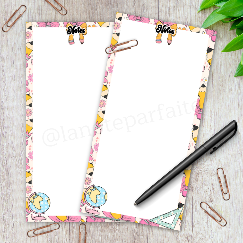 Bloc-Notes Boucle Scolaire 4x8