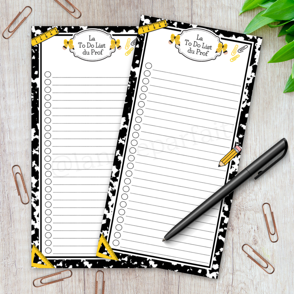 To Do List Cahier de Composition 4x8
