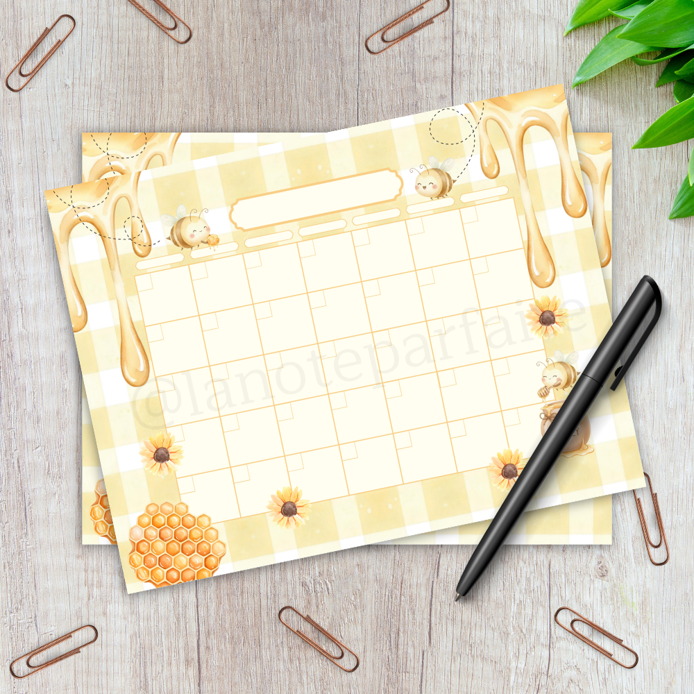 Calendrier Honey Bee 10.5x8