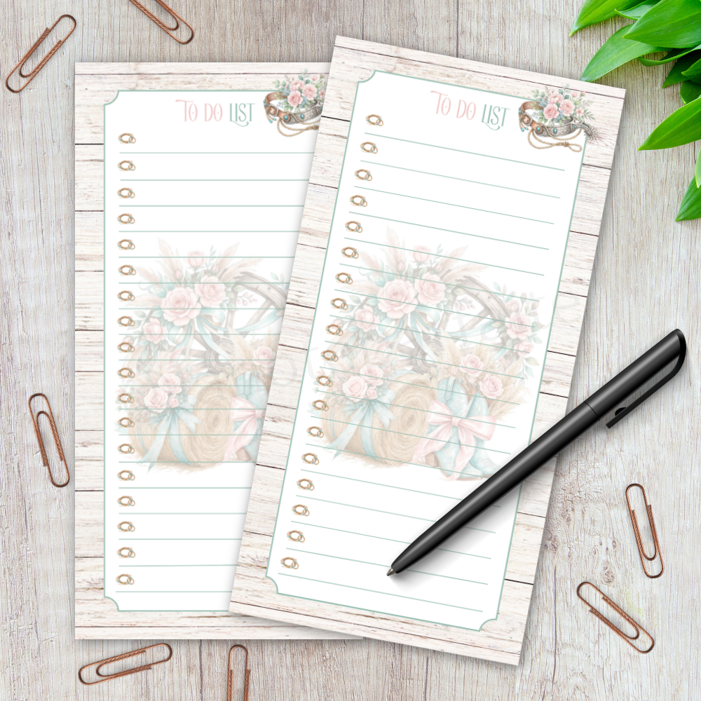To Do List Western Girly 4x8