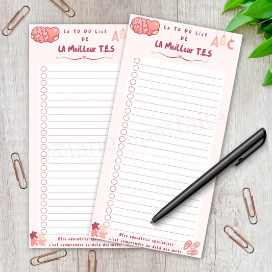 To Do List Meilleur T.E.S 4x8